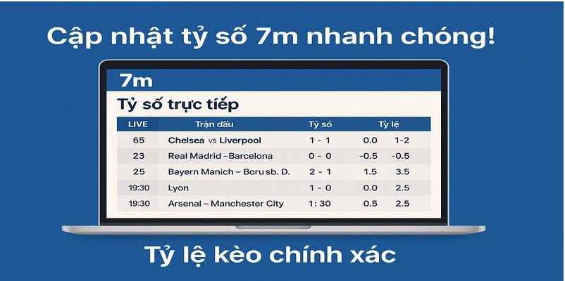 Tỷ số 7M cập nhập nhanh chóng